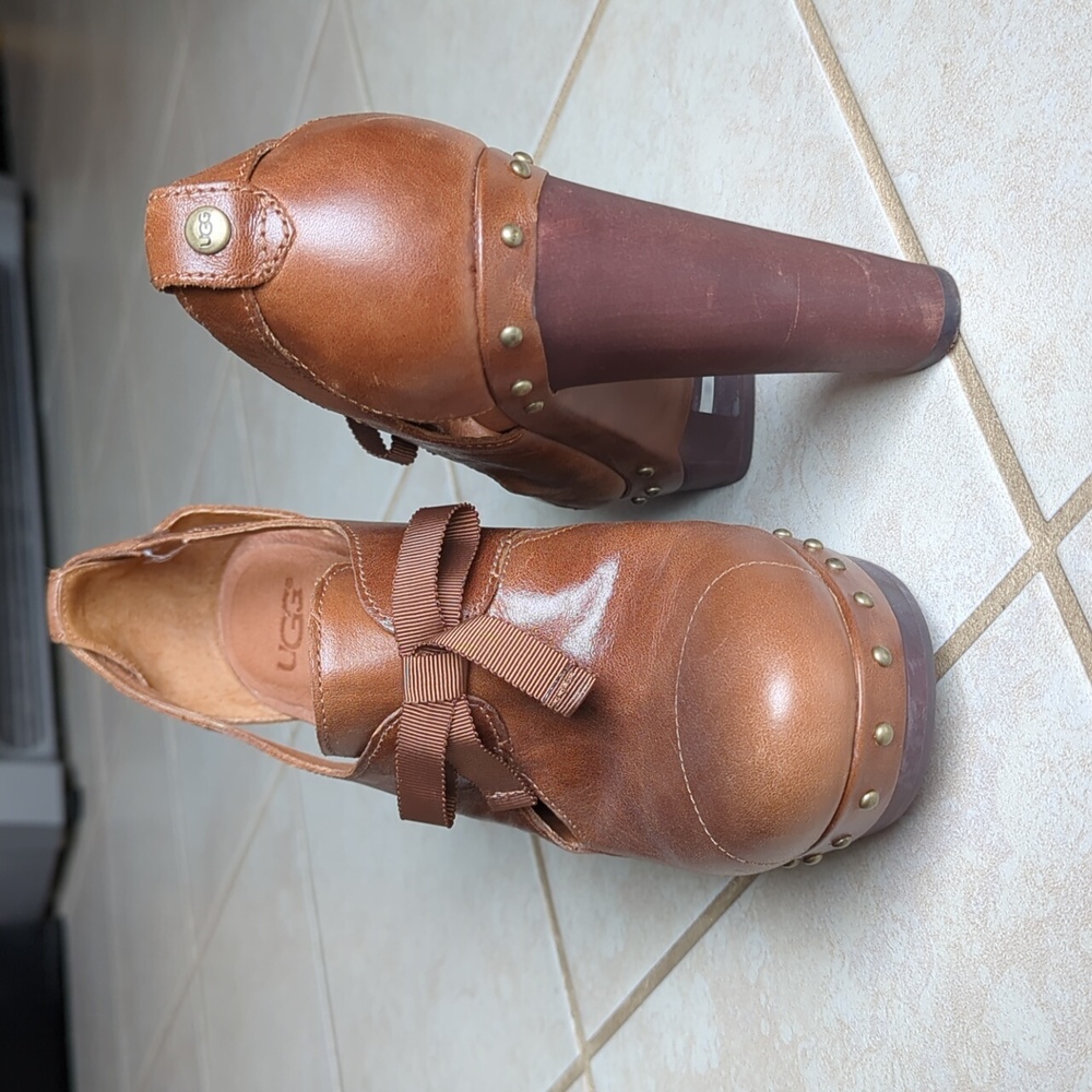 UGG 9.5 Celestina Shearling Platform Heels